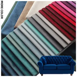Chất Lượng Cao Mềm Hà Lan Nhung Vải 100% Polyester Bọc Màu Sắc Đồng Bằng Hà Lan Nhung Vải Cho Sofa Rèm Phòng Khách