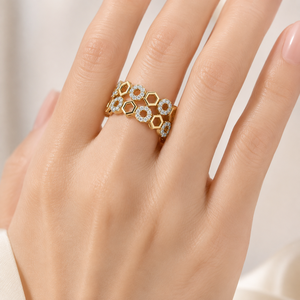 Anello Cubo Geometrico per Donne, Stile Coreano e Giapponese, Anello di Tendenza, Elegante Gioiello da Dito - Product Image 3
