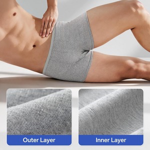 Sous-vêtements jetables pour hommes en coton blanc pur, caleçons boxer à taille élastique, logo personnalisé, sous-vêtements jetables pour hommes - Product Image 2