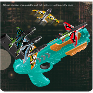 Nouveau pistolet lanceur de <span class=keywords><strong>combat</strong></span> aérien à catapulte en mousse 4 pièces pour enfants, jouet de tir à l'<span class=keywords><strong>air</strong></span> comprimé pour jeu de bataille - Product Image 5