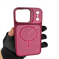 Coque de téléphone avec support magnétique, dissipation thermique, antichoc, en TPU, avec support d'objectif en métal pour iPhone Samsung S26 ULTRA