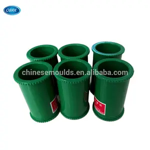 Molde de cubo de hormigón de plástico, cilindro desmontable de color verde, diámetro de 50mm x 100mm