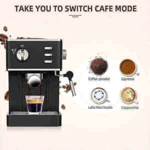 Modern 2-in-1 20Bar <b>Touch</b> <b>Screen</b> Semi-Automatic Espresso <b>Machine</b> Household EU Temperature Control Ensures Precise Brewing Temper - Product Image 6