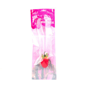 High quality frosted matte printing customer logo plastic zipper bag for hair extension storage packaging