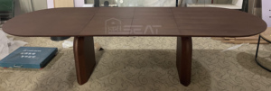 Khuyến Mãi Cổ Phiếu Đồ Nội Thất Nhà Hình Bầu Dục MDF Óc Chó Veneer Gỗ Mở Rộng 200Cm Để 300Cm Bàn Ăn - Product Image 5