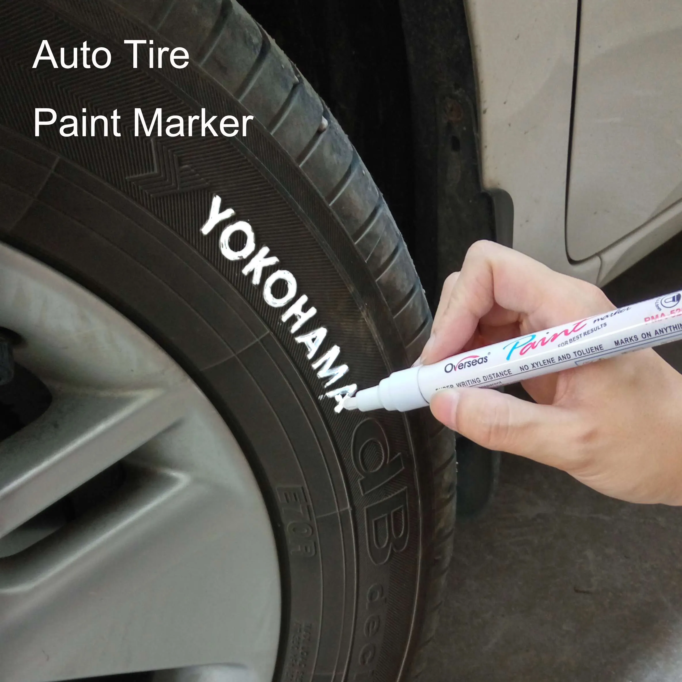 White colour Tire pen Permanent ink Fast Dry car paint marker