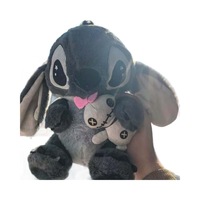Nouveau jouet en peluche chat noir et gris en coton PP cousu, anti-stress, cadeau d'anniversaire pour enfants, poupée pour machine à griffes, vente chaude