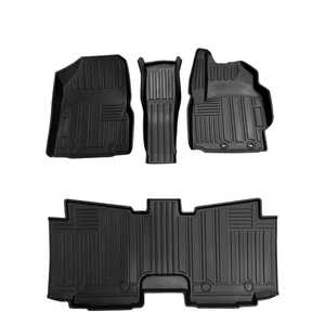 Ensemble complet universel de tapis de voiture en TPE imperméables toutes saisons faciles à nettoyer sans odeur et sans glissement coloré - Product Image 1