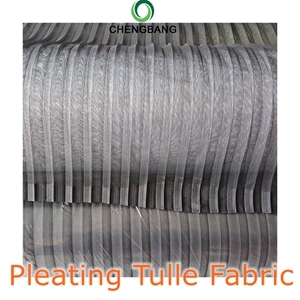 Tissu en tulle 100 % polyester teint uni, léger, respirant, plissé, en crêpe, <span class=keywords><strong>pour</strong></span> doublures de robes de mariée <span class=keywords><strong>pour</strong></span> filles, accessoires, vente en gros - Product Image 3
