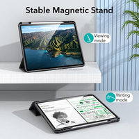 Étui pour iPad Air 13 pouces Pro 12,9'' 2022/2021/2020/2018, magnétique, détachable, antichoc, étanche, acrylique + cuir PU, coque arrière