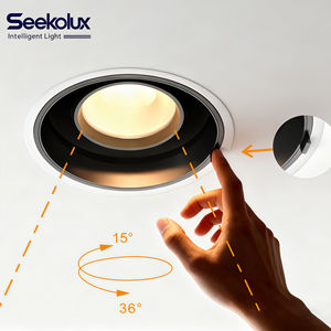 Luz de Techo LED COB Empotrada con Control Inteligente de Intensidad, Redonda, Giratoria, de Aluminio, para Hogar, Hotel, Apartamento - Product Image 2