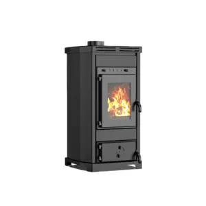 R0801A欧式易清洁仿古木加热器壁炉独立式木炉烧开水