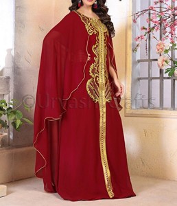 Robe de mariée longue en perles naturelles, kaftan royal, grande taille, tenue de fête, de mariage, - Product Image 3