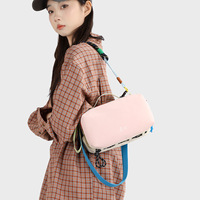 Sac à main urbain en nylon color-block, nouvelle collection 2026, grande capacité, tendance, pour filles, sac de maquillage et de téléphone, bandoulière unique, fermeture éclair