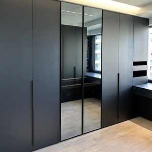 <span class=keywords><strong>Armoire</strong></span> coulissante moderne minimaliste sur mesure avec grand rangement pour chambre à coucher et mobilier d'hôtel - Product Image 1