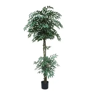 180cm UV Resistant Artificial Ficus Tree Artificial Ficus Leaves Plant Artificial Ficus Bonsai for Indoor Decor