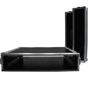 Boîtier audio en aluminium pour DJ, flight case 2U pour amplificateur, transport routier - Product Image 1