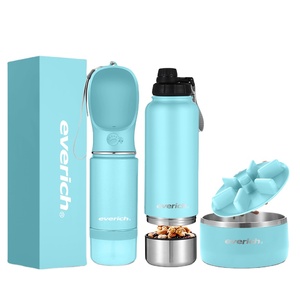 Échantillon GRATUIT Bouteille d'eau de luxe 2-en-1 pour chien, 14oz/22oz, anti-fuite, avec gamelles amovibles - Product Image 4