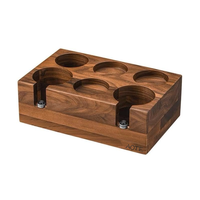 Station d'espresso en bois de hêtre porte-filtre porte-filtre Six trous carré filtre à café distributeur inviolable accessoires bourrage tenant