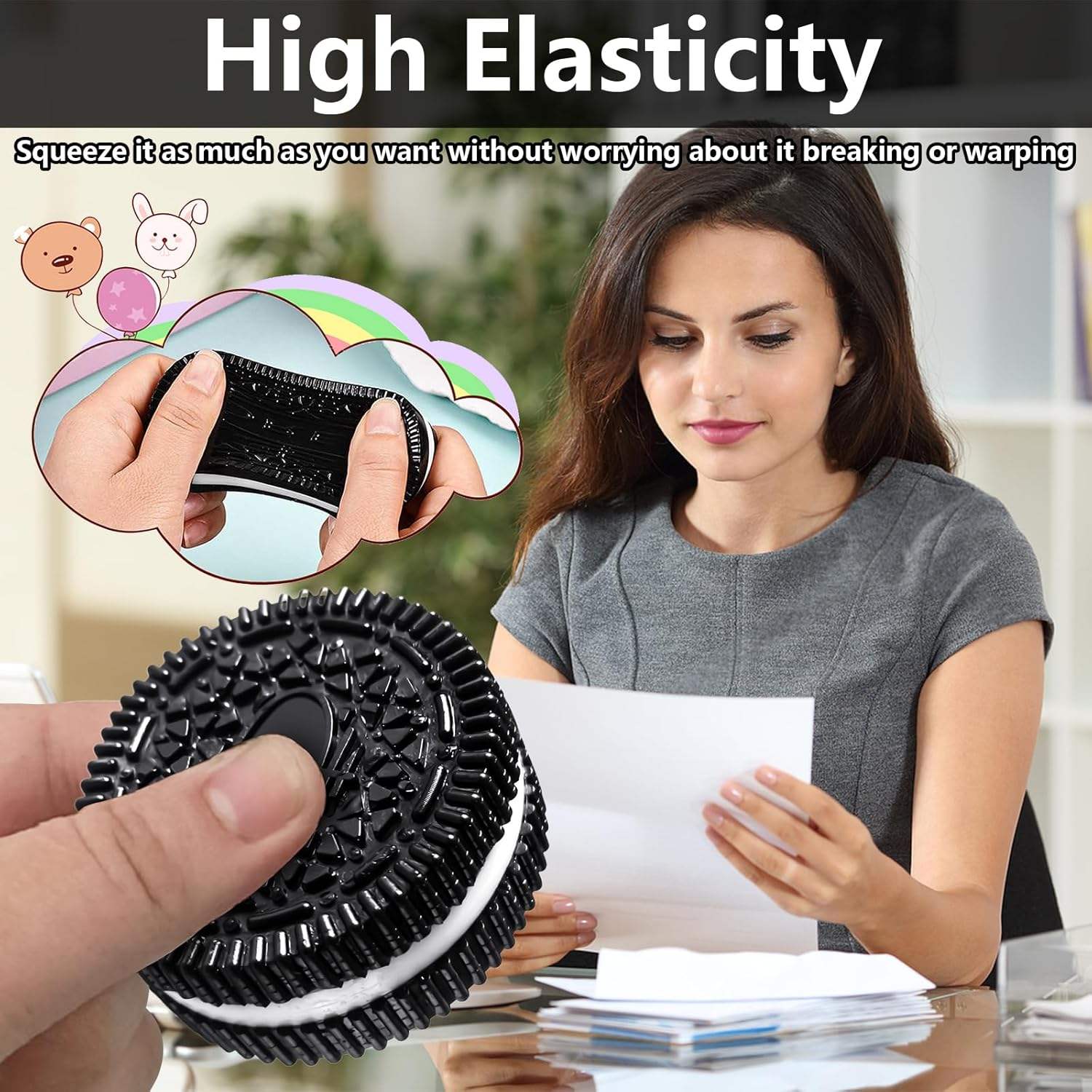 Soft Silicone Stress Relief Squishy Toy Stress Reliever Dimple Squeeze Fidget Sensory Toys for Kids Gift