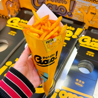 Boîte en carton blanc en forme de cône, écologique, jetable, recyclable et biodégradable, personnalisée pour les frites