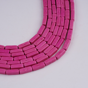 Cuentas Sueltas de Coral Sintético Zhuji, Rectangulares de 13*4mm, en Colores Rojo/Naranja/Rosa/Marrón/Amarillo - Product Image 4