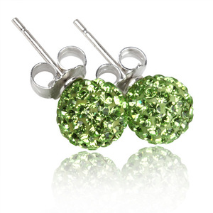 Stud <b>Earrings</b> 8mm Black Crystal Ball Micro Pave 925 Silver Stainless Steel <b>Post</b> Everyday Wear - Product Image 5