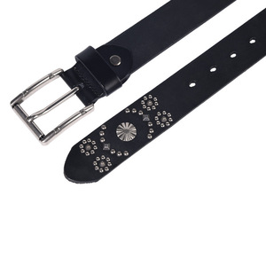<span class=keywords><strong>Ceinture</strong></span> en cuir pleine fleur de 150 cm pour homme, design punk élégant avec rivets, <span class=keywords><strong>boucle</strong></span> en alliage, polyvalente et extra-longue, grandes tailles - Product Image 4