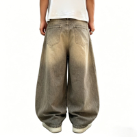 Pantalon en jean vintage délavé EIDEO OEM ODM personnalisé grande taille Y2K Streetwear Oversized Eco Monkey, jean baggy Hip Hop de haute qualité