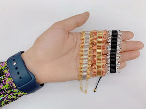 Gran oferta, pulsera de tela Simple Bohemia, pulsera ajustable chapada en oro <span class=keywords><strong>Miyuki</strong></span> <span class=keywords><strong>Delica</strong></span> y pulsera de cuerda de amistad a la <span class=keywords><strong>venta</strong></span> - Product Image 6