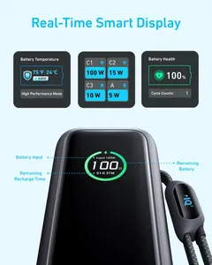 <span class=keywords><strong>แบ</strong></span><span class=keywords><strong>ต</strong></span>เตอรี่สำรอง Anker Zolo ความจุ 25,000mAh กำลังไฟ 165W <span class=keywords><strong>ชาร์จ</strong></span>เร็วพิเศษสำหรับแล็ปท็อปแบบคู่ พกพาสะดวก พร้อมหน้าจอ LED <span class=keywords><strong>ชาร์จ</strong></span>เร็วใน<span class=keywords><strong>ต</strong></span>ัว - Product Image 6