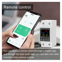 Protecteur intelligent WiFi à réenclenchement automatique 63A 230V AC, disjoncteur intelligent avec compteur d'énergie, protection contre les surtensions/sous-tensions