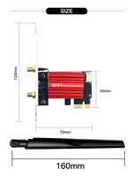 Adaptador de Red PCI Express de Doble Banda 2.4G y 5G AC1200 1200Mbps BT4.0 Wifi 5, Tarjeta PCI-E