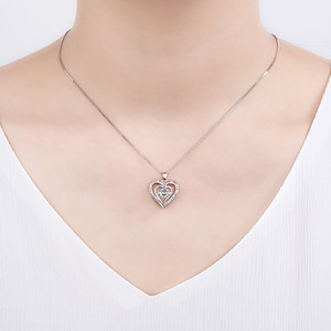 Collar con Colgante de Corazón Saltando Hexagrama, Regalo de San Valentín o Cumpleaños, Gargantillas y Collares para Mujer - Product Image 4
