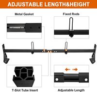Barres de toit de fourgonnette de vente directe d'usine compatibles pour Chevy Express 1500 2500 3500 Ford Econoline GMC Savana avec gouttière,
