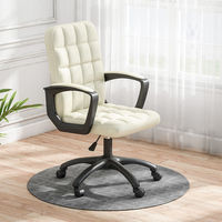 Couleur personnalisée Chaise d'ordinateur pour l'étude Travail en tissu bleu pivotant à 360 ° Chaise de bureau de direction réglable en hauteur avec roulettes