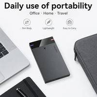 VegGieg Box Esterno USB 3.0 per Disco Rigido SATA da 2,5 Pollici, Custodia Trasparente in Plastica per HDD, Adattatore per SSD
