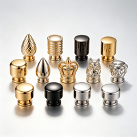 Bouchons de flacons de parfum de luxe en métal doré de haute qualité, personnalisés, en forme d'aigle