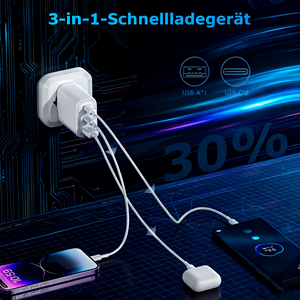 Produit Tendance : <span class=keywords><strong>Adaptateur</strong></span> Mural <span class=keywords><strong>Universel</strong></span> USB-C <span class=keywords><strong>Portable</strong></span> 70W, 3 Ports, Charge Rapide Type-C <span class=keywords><strong>pour</strong></span> <span class=keywords><strong>Ordinateur</strong></span> <span class=keywords><strong>Portable</strong></span>, iPhone et Tablette (Prises US, EU, UK) - Product Image 3