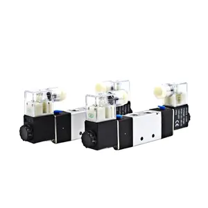 SNS pneumatic air 4V210-08 5/2 port single coil control internal pilot type electric solenoid valve with AC/DC 12V 24V 220V