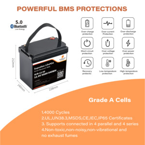 Batterie lithium-ion à décharge profonde SUPCELION SCB 12.8V50Ah 12V 50Ah pour système de stockage d'énergie domestique avec 4.0 SCB-12-50 12v 50ah Group24 L - Product Image 6
