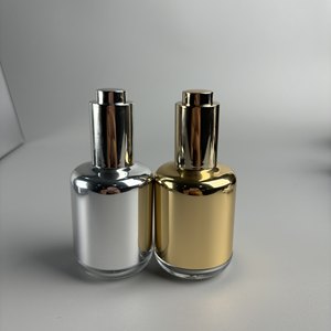 Botella de Vidrio Vací<span class=keywords><strong>a</strong></span> con Gotero, 30 ml, 60 ml, 1 oz, Botella de Vidrio para Aceites Esenciales con Bomba de Presión, Botella de Perfume, Chapada <span class=keywords><strong>en</strong></span> Oro y Plata - Product Image 5