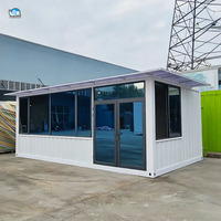 Maison conteneur préfabriquée portable et détachable de style moderne pour bureau, cabine, maison conteneur étanche en kit