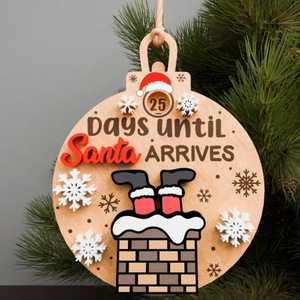 Colgante de caramelo en forma de Papá Noel transfronterizo nuevos adornos de cuenta regresiva de Navidad para decoración de regalo artesanal de fiesta en casa - Product Image 2