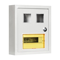 Caja de Distribución Eléctrica Monofásica Transparente IP1 1A PZ40 de Hierro para Alquiler Residencial, Gabinete para Medidor