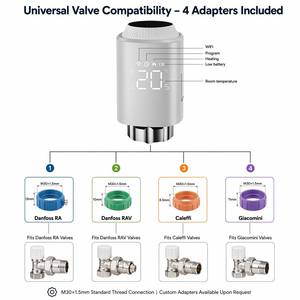 <span class=keywords><strong>Vanne</strong></span> <span class=keywords><strong>thermostatique</strong></span> intelligente Tuya Zigbee 3.0 pour radiateur avec commande vocale Alexa Google Home, affichage LED programmable <span class=keywords><strong>M30</strong></span> - Product Image 3