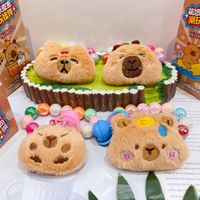 BoTu 12 Stück Niedliche Capybara Blind Box Plüsch-Schlüsselanhänger Spielzeug Actionfiguren Geheimnisvolles Überraschungsgeschenk Greifautomat Weihnachtsgeschenk