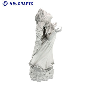 Dans la grâce de Dieu Statue d'ange gardien Sculpture d'ange de jardin Figurines d'ange de petite fille - Product Image 3