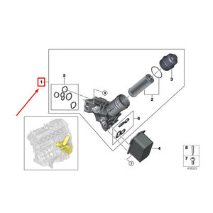 ชุดระบายความร้อนน้ำมันเครื่อง BMW 11428583895 สำหรับเครื่องยนต์ B58 ขนาดมาตรฐาน อะไหล่ทดแทน - Product Image 2