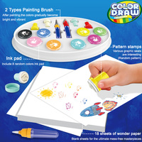 Vente en gros de pinceaux de peinture magiques unisexes pour dessin à l'eau, dessin éducatif, dessin graphique, jouet rond en plastique pour enfants
